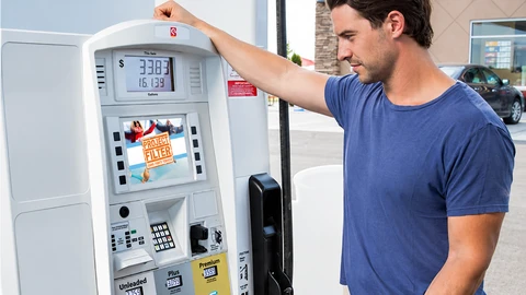 HERO Fuel digital advertising screen